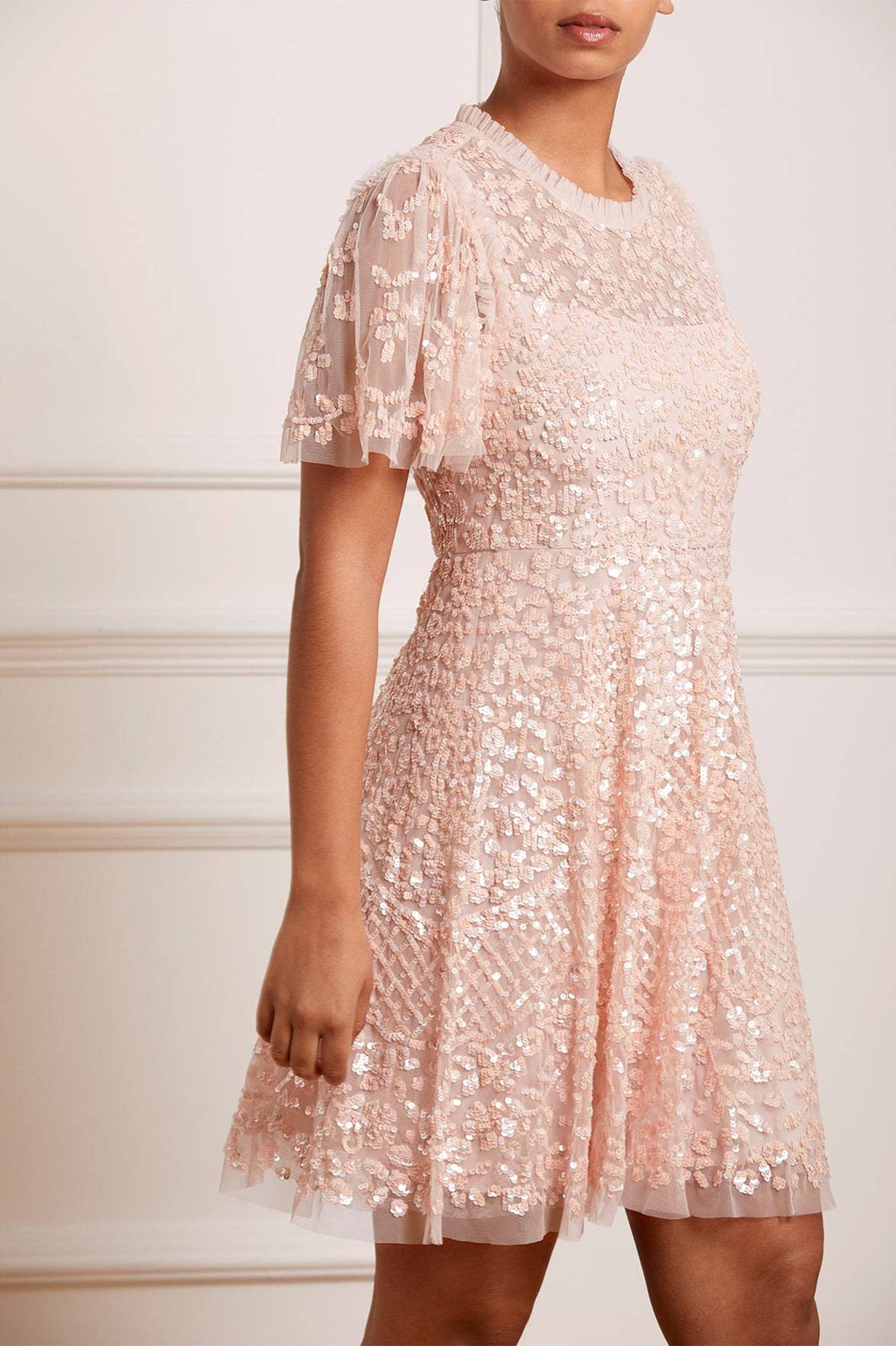 Amalie Sequin Mini Dress – Pink ...